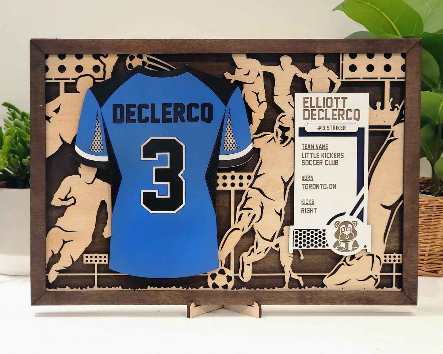 Personalized Sports Jersey and Custom Nameplate Plaque