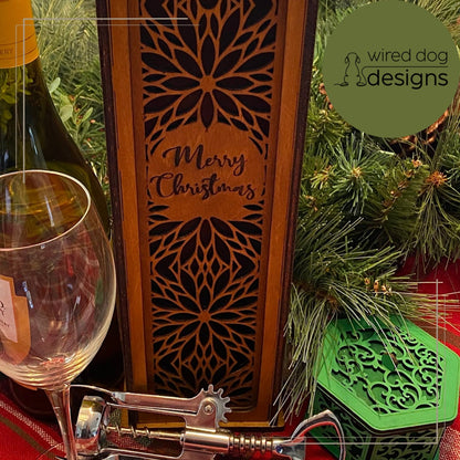 Laser Engraved Lantern Wine Gift Box