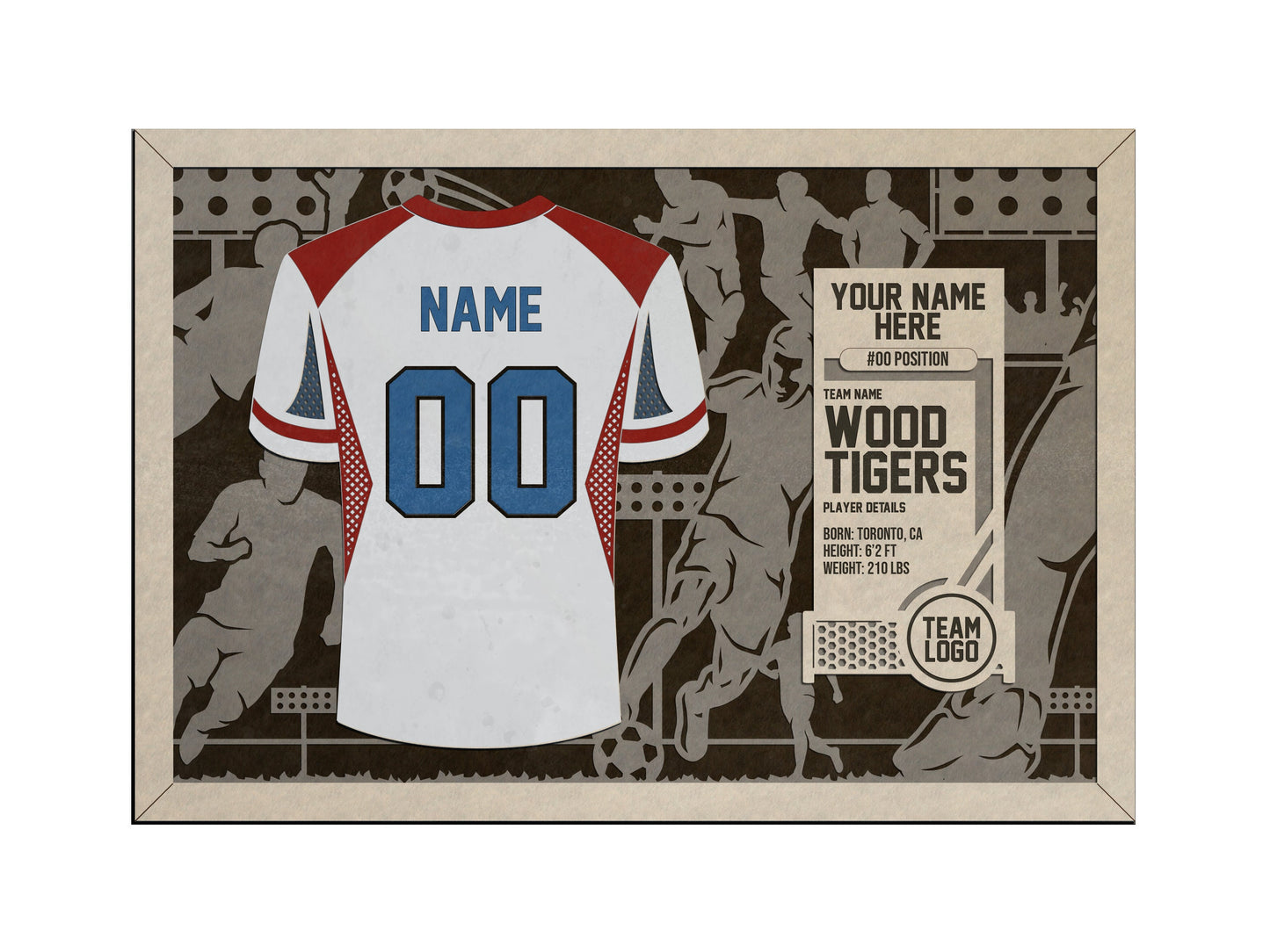 Personalized Sports Jersey and Custom Nameplate Plaque