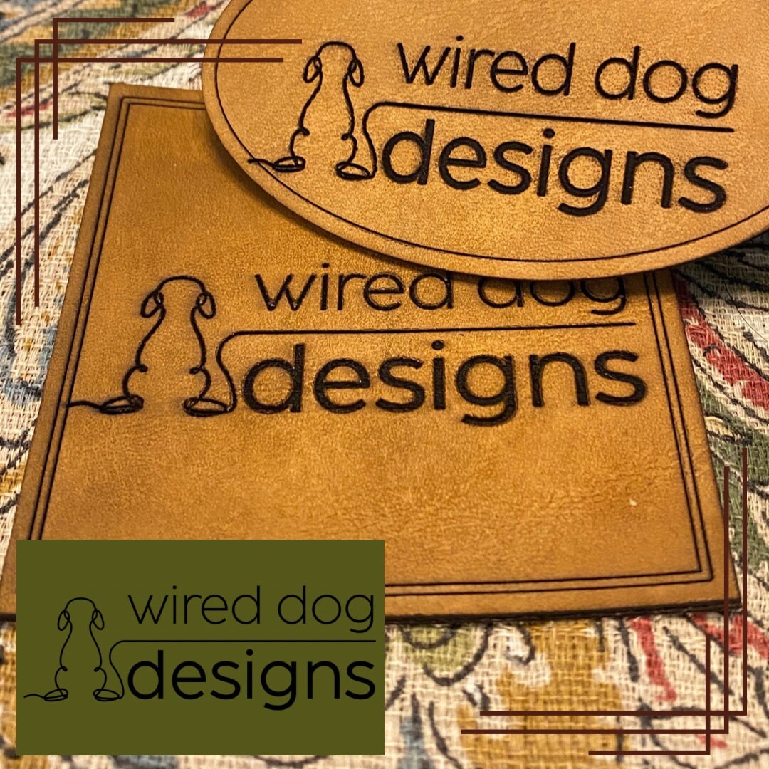 Custom Genuine Leather Engraved Patches  - Logo, Text, Handwriting