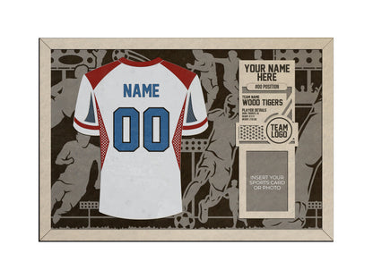 Personalized Sports Jersey and Custom Nameplate Plaque